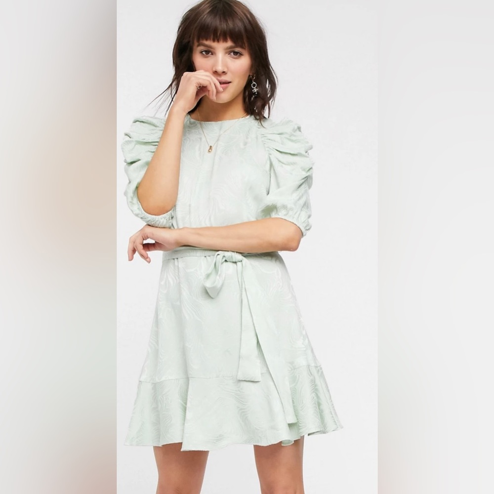 Sage green midi & other stories dress